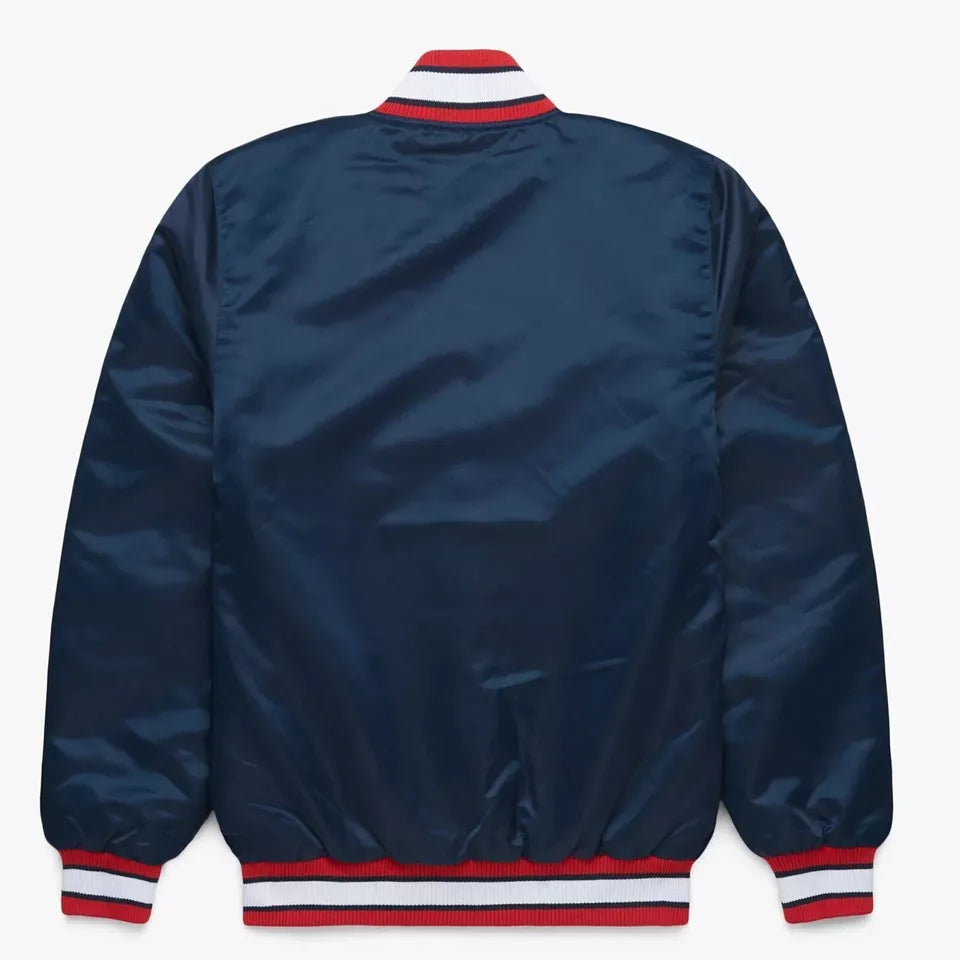 MLB 80 Vintage Satin Atlanta Braves Baseball Varsity Jacket Embroidery Logos