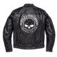 Harley Davidson Men's Blouson CUIR Skull Reflective Jacket Biker Leather Jacket
