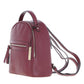Premium Quality Small 100% Real Leather Backpack Burgundy