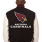 Arizona Cardinals JH Design Wool Full-Snap Jackets - Black/Red