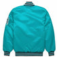 MLB Miami Marlins Varsity Jacket Turquoise Satin Jacket Letterman Jacket Baseball Jackets