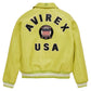 Men’s Avirex Leather Jacket Iconic Avirex Jacket (Yellow-Green)