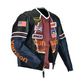 Vanson Star Jacket Leather Jacket Black + Red Competition Lea.
