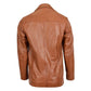 Mens Classic Three Button Soft Leather Blazer David Tan