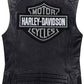 Harley Davidson Men's Moto Café Biker Vest Motorcycle Leather Vest