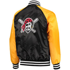 MLB Pittsburgh Pirates Varsity Jacket Satin Jacket Baseball Jacket Team Varsity Jackets Custom Varsity Jackets Letterman Jacket-Black Golden