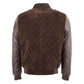 Men's Original Leather and Suede Bomber Varsity Jacket Bradley Brown