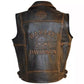 Harley Davidson Men's Motorcycle Knuckle Distressed Biker leather Vests