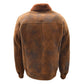 Mens Original Flying Sheepskin Bomber Brown Ginger Shearling Jacket Curtis
