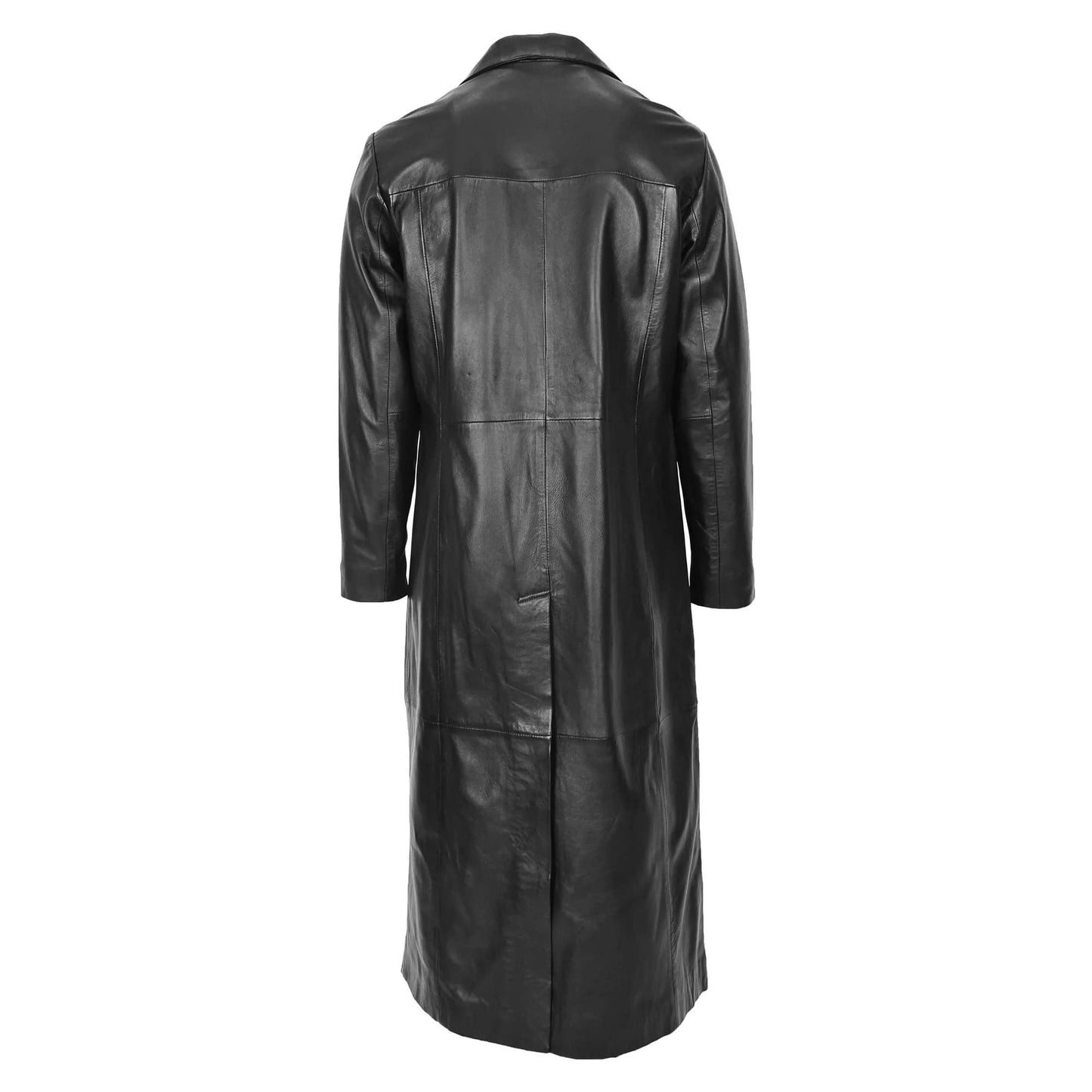 Men's Full Length High Quality Leather Blazer Style Coat Freddie Black
