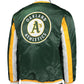 MLB Oakland Athletics Varsity baseball Satin Jacket-Green