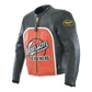 VANSON SPEEDWAY CLASSIC LEATHER JACKET AMERICAN BLACK + ORANGE