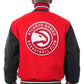 Atlanta Hawks Embroidered Wool Jacket - Red/Black