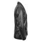 Mens Classic Three Button Soft Leather Blazer David Black