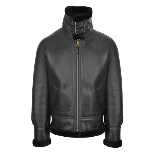 Men’s Classic B3 Original Sheepskin Jacket Black