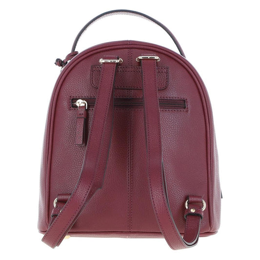 Premium Quality Small 100% Real Leather Backpack Burgundy