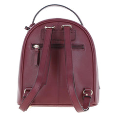 Premium Quality Small 100% Real Leather Backpack Burgundy