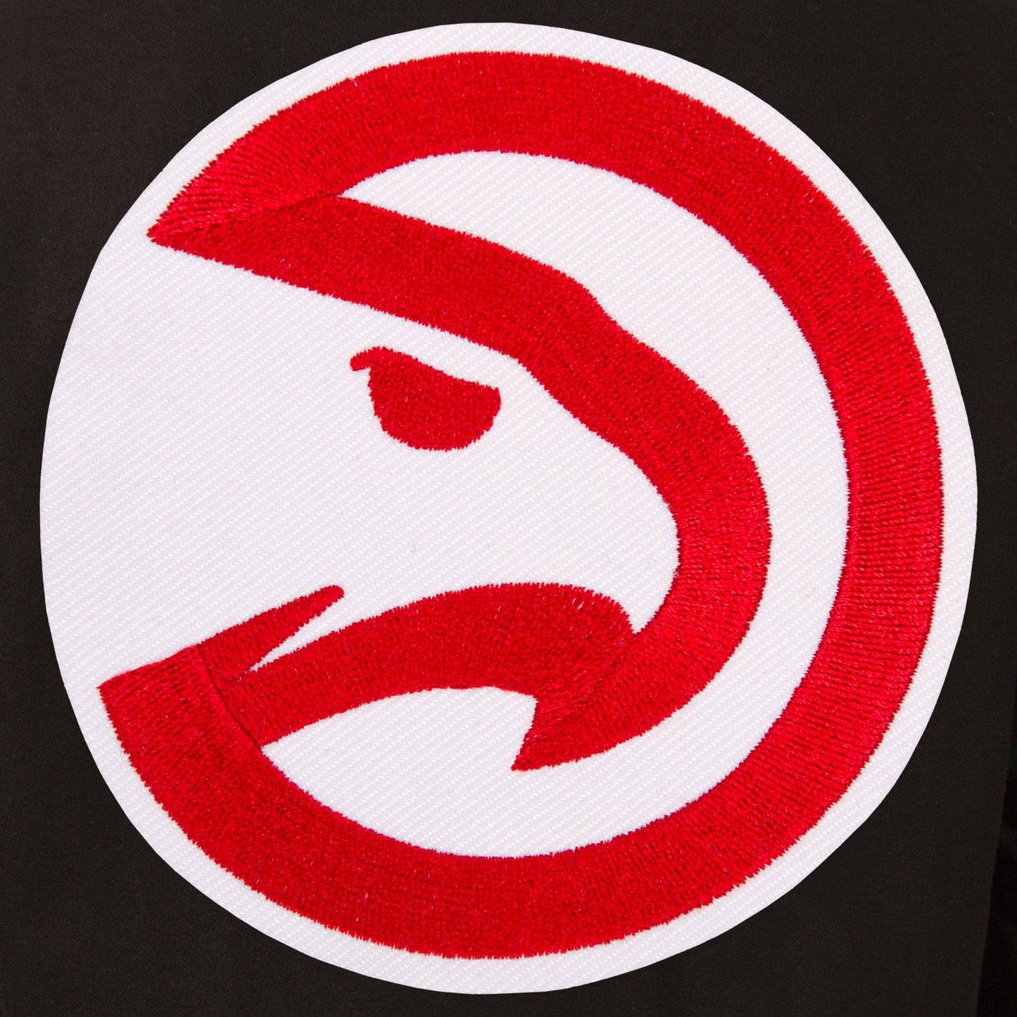 Atlanta Hawks  Leather & Wool  Reversible Jacket w/ Embroidered Logos - Black