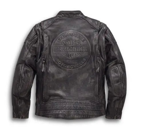 Harley Davidson Dauntless Men Convertible 2 in 1 Genuine Cow Leather Jackets