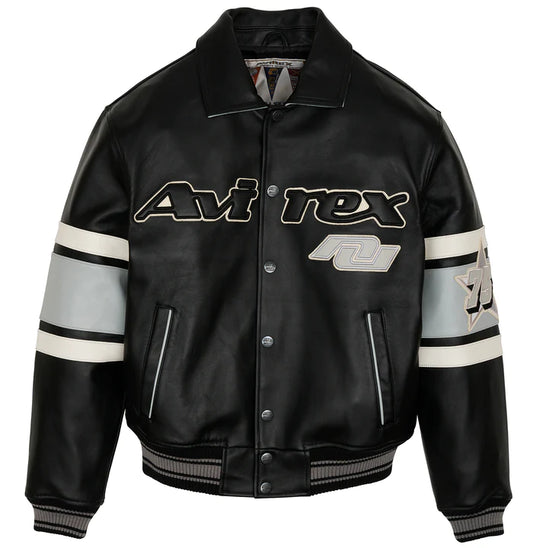 Men's Avirex Leather Jacket Las Vegas  Avirex jacket (Black)