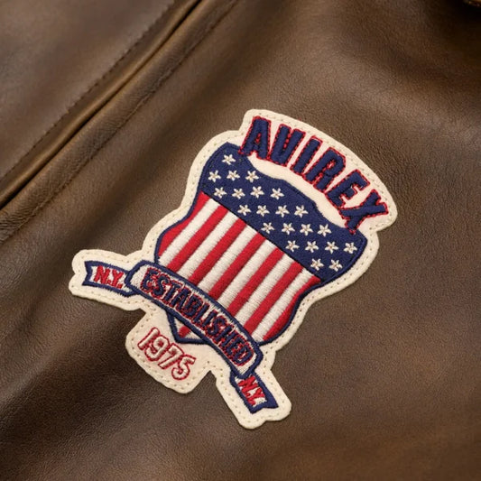 Men’s Avirex Leather Jacket Iconic Jacket (Vintage)