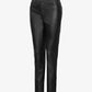 Black Leather High Waist Straight-Leg Pant for Women (Premium Quality)