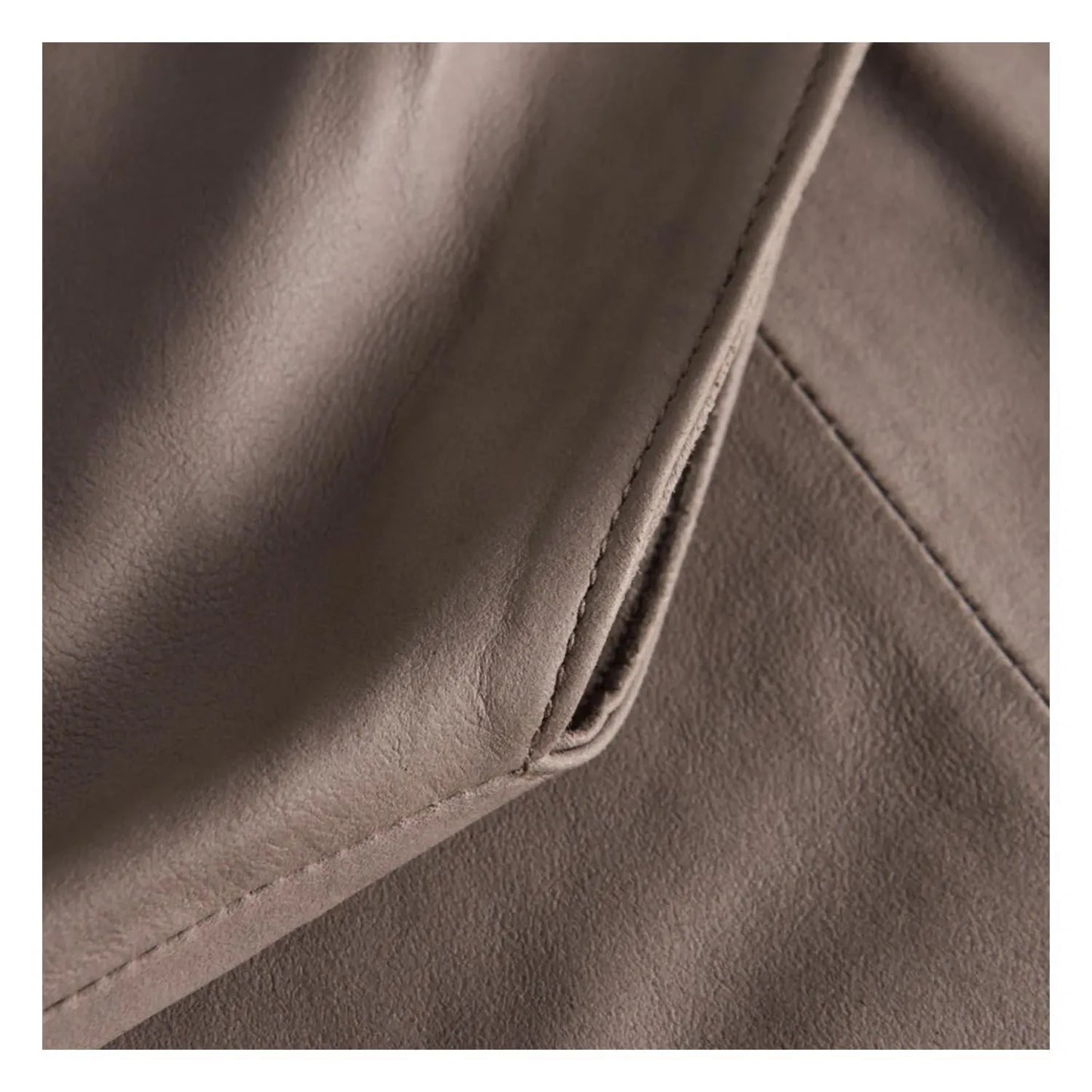 Premium Quality Women’s Leather top with Waistband Mud Grey