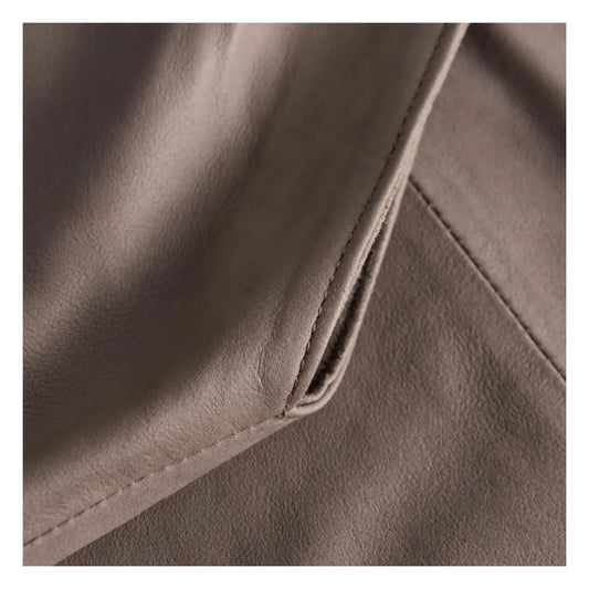 Premium Quality Women’s Leather top with Waistband Mud Grey