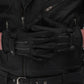 Black Leather Motorcycle Gloves