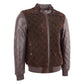 Men's Original Leather and Suede Bomber Varsity Jacket Bradley Brown