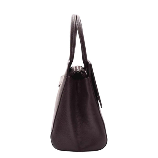 Womens Real Leather Croc Print Handbag Long Strap CAROL Brown