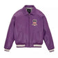 AVIREX Men's Real Bomber Jacket American Flight purple Leather Jackets