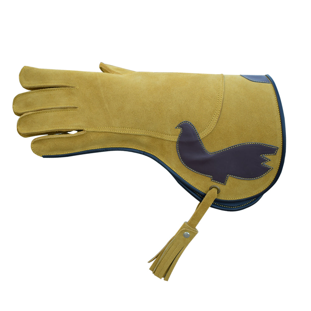 Pack of 10 Custom Left Hand Falconry Gloves – Durable Suede Leather Eagle & Bird Handling Gloves