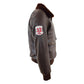 Mens Real Leather G-1 Bomber Jacket Airforce Badges FINCH Brown