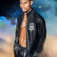 Avirex Apex Men’s Leather Track Pursuit Jacket - Black