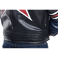 Vanson Star Jacket Leather Jacket Black + Red Competition Lea.