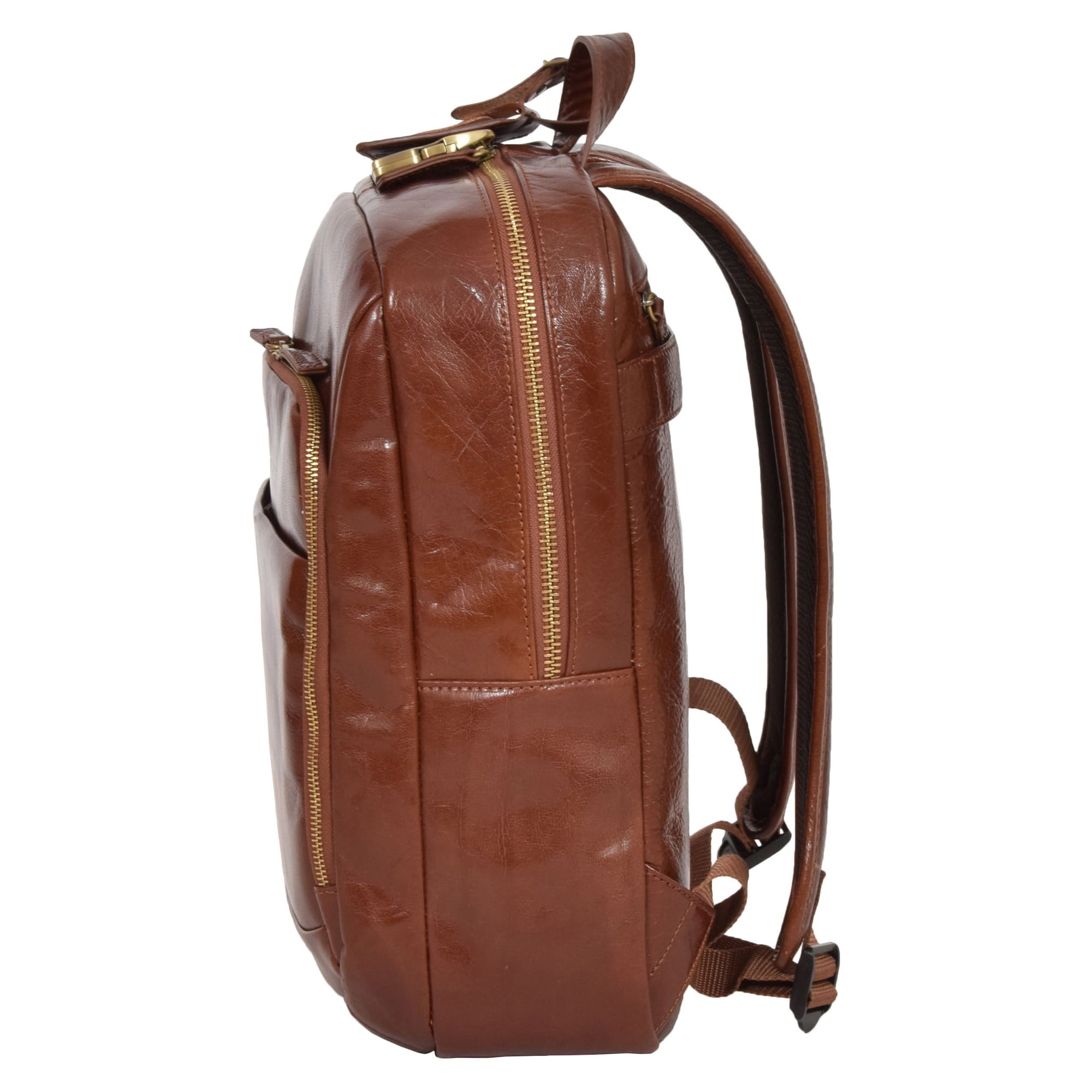 Premium Quality Exclusive Leather Backpack Organiser Rucksack Peru Tan