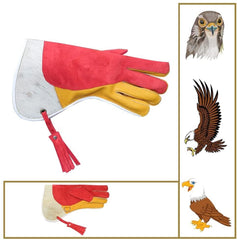 Pack of 10 Custom Left-Hand Falconry Gloves – Durable Suede Leather Eagle, Hawk & Bird Handling