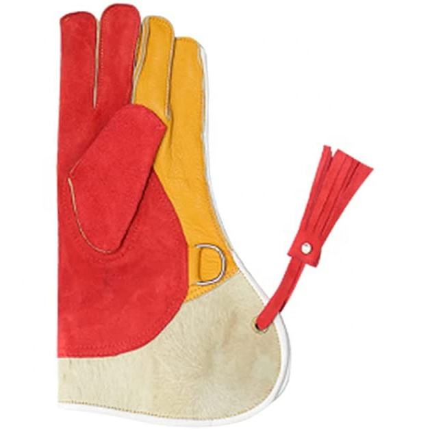 Pack of 10 Custom Left-Hand Falconry Gloves – Durable Suede Leather Eagle, Hawk & Bird Handling