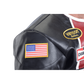 Vanson Star Jacket Leather Jacket Black + Red Competition Lea.