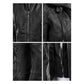 Lock and Love Women's Removable Hooded Leather Jacket Moto Biker Coat - Black