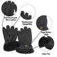 Womens Black Fur Leather Gloves