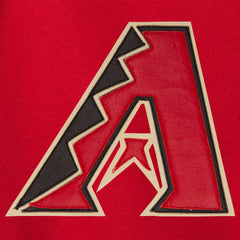 Arizona Diamondbacks Domestic Two-Tone Wool and Leather Jacket-Red/White