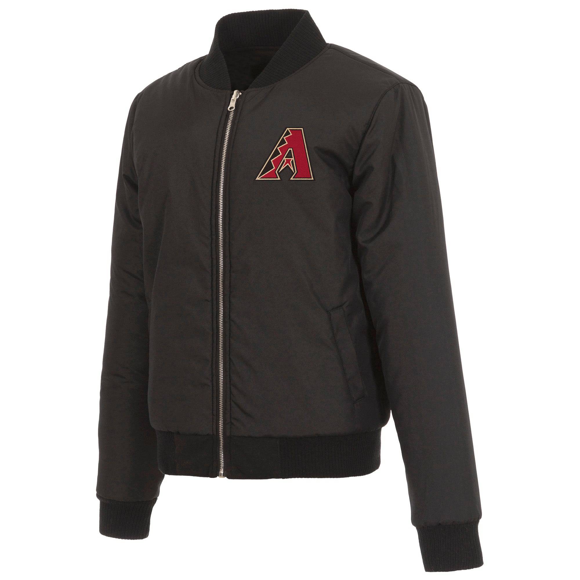 Arizona Diamondbacks JH Design Reversible Women Fleece Jackets - Black