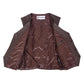 Womens Leather Classic Buttoned Waistcoat Rita Brown