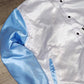 Satin jacket Carolina Blue Arms White Body and Varsity Jacket with Ribbed Cuffs, Interior Zipper, and Starter Sport Jackets