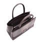 Womens Real Leather Croc Print Handbag Long Strap CAROL Brown