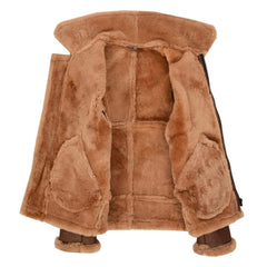 Mens Vintage Sheepskin Aviator B3 Jacket Felix Tan