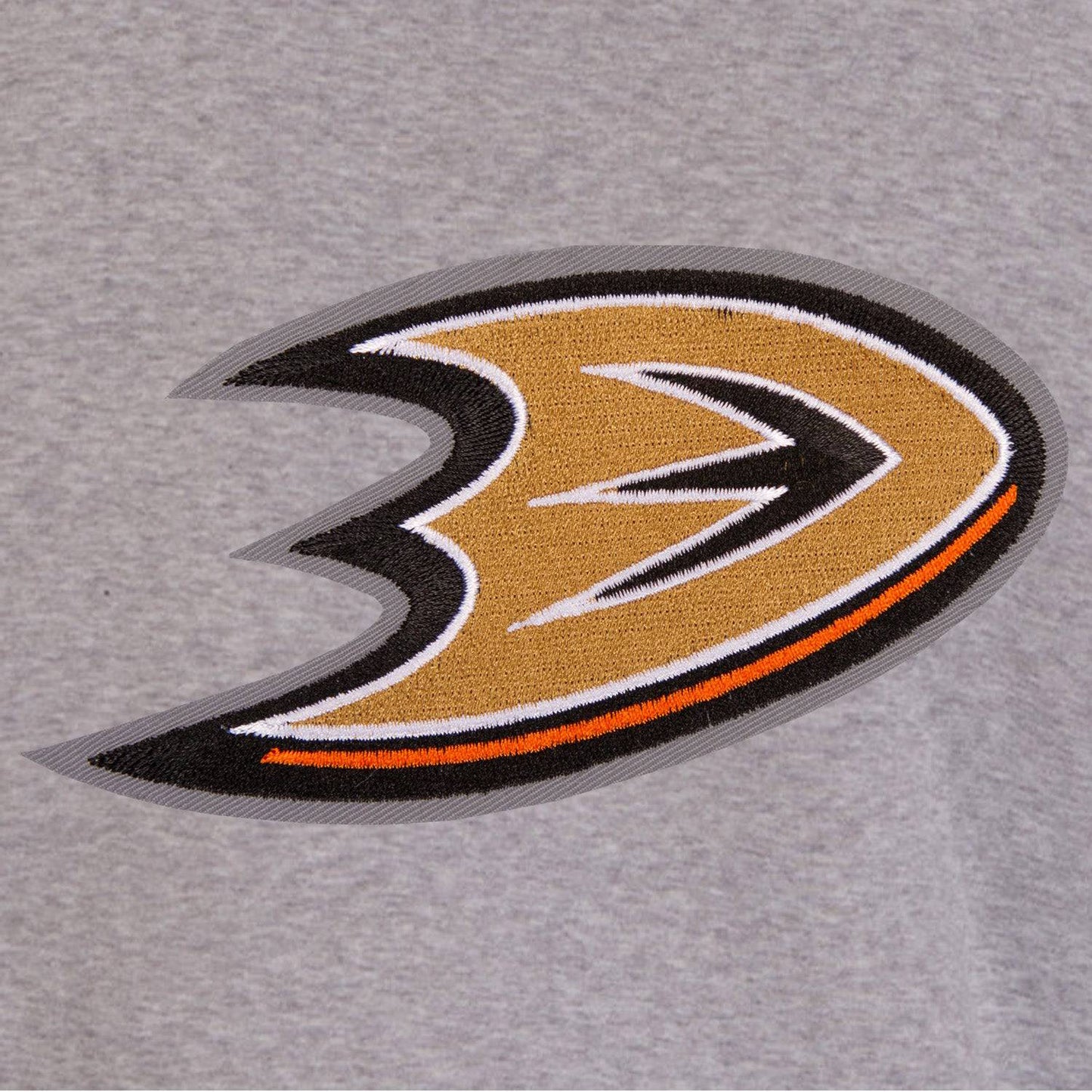NHL Anaheim DucksTwo-Tone Reversible Fleece Jacket  JH Design  - Gray/Black