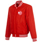 Atlanta Hawks - JH Design Fleece Jacket with Faux Leather Sleeves - Red/White